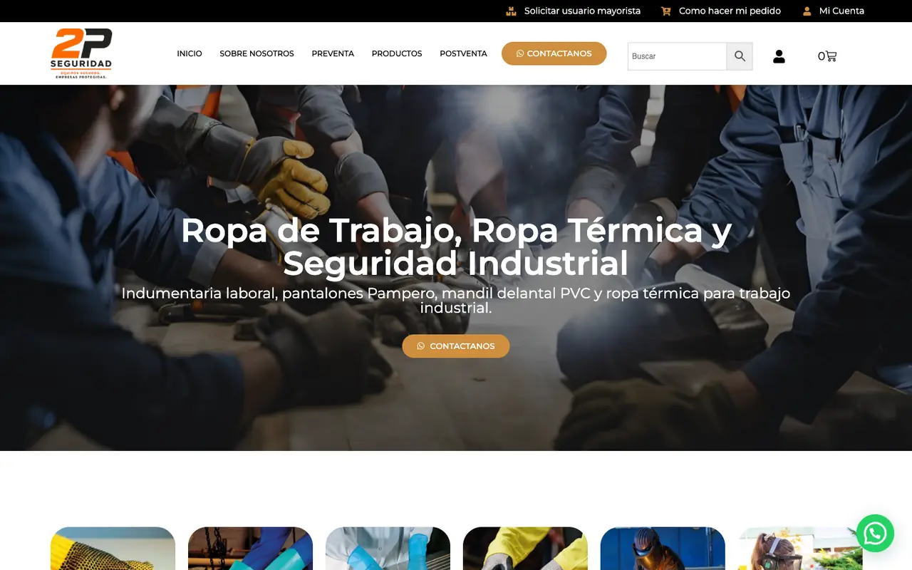 Home del sitio de 2P Seguridad