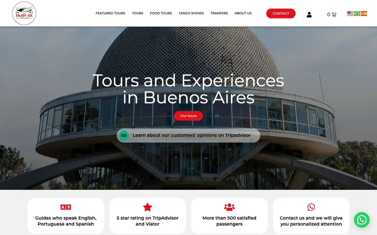 Home del sitio de Enjoy BA Tours