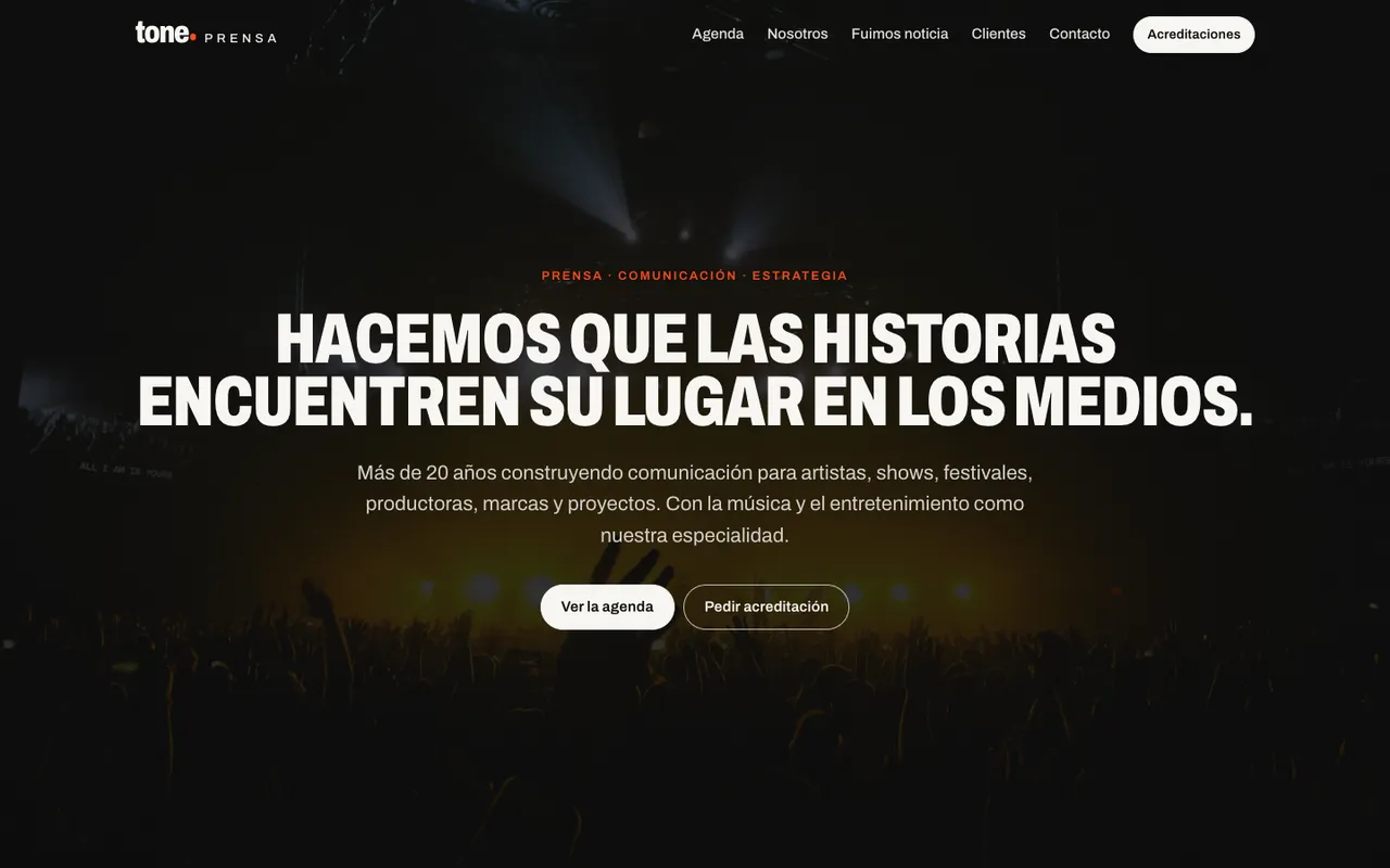 Home del sitio de Tone Prensa